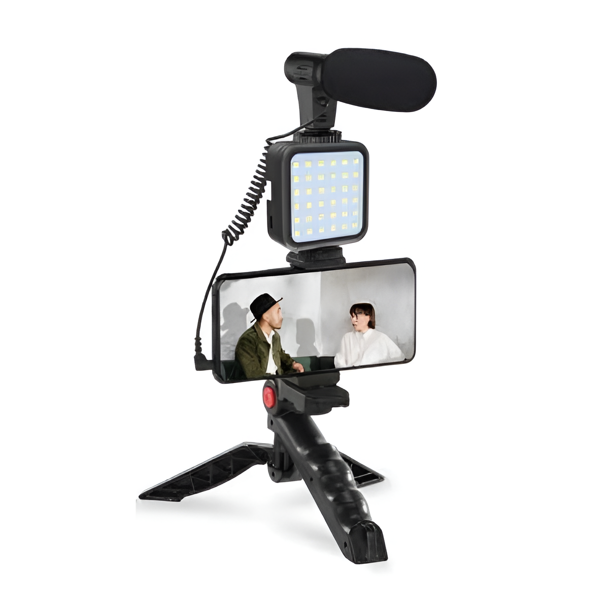 Camera Tripod with LED Light – Desktop Stand for iPhone & Smartphones