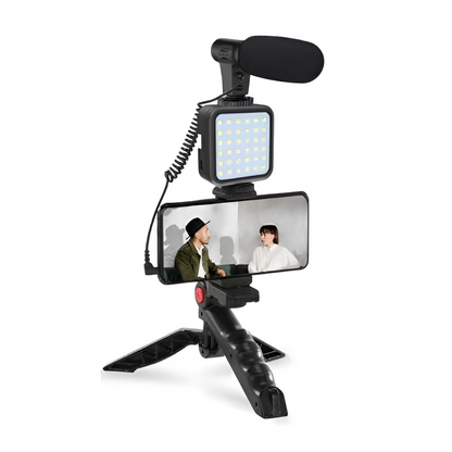 Camera Tripod with LED Light – Desktop Stand for iPhone & Smartphones
