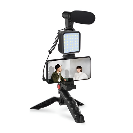 Camera Tripod with LED Light – Desktop Stand for iPhone & Smartphones
