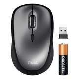 Trust Yuki Silent Wireless Mouse – Recycled, Ambidextrous, 1600 DPI – Black