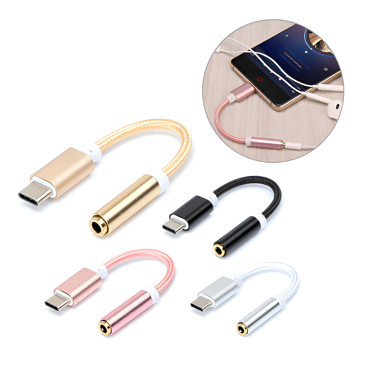 Mobile Phone Audio Adapter Cable – Headphone Jack Converter for Smartphones Mobile Arcade Ltd