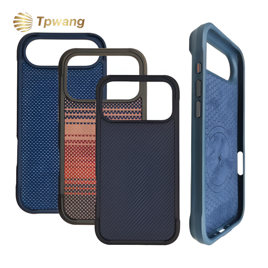 iPhone 17 Series Carbon Fibre Case – Matte Back, Wireless, Anti-Fall TPU Frame