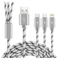 ASICEN 3-in-1 Multi Charging Cable [3M] – USB-C/Micro/Lightning, 3A Fast Charge