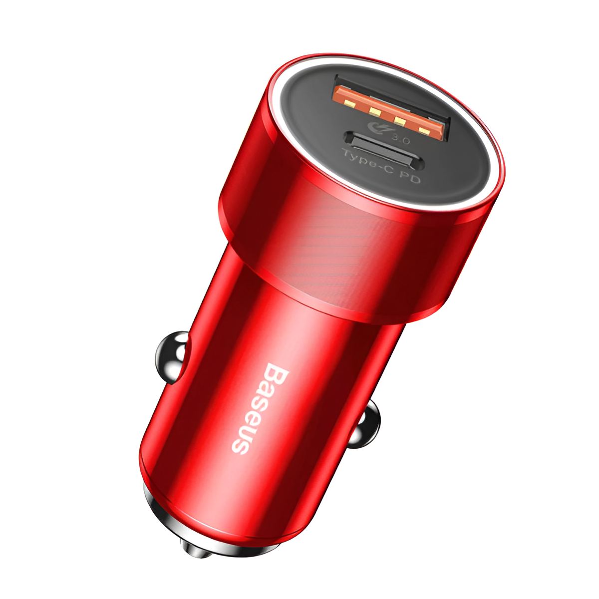 Small Screw Car Charger Dual USB QC3.0 36W Flash Charger Mobile Arcade Ltd