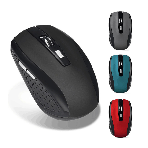 Wireless Matte Optical Mouse – Silent Click, USB, Ergonomic Design