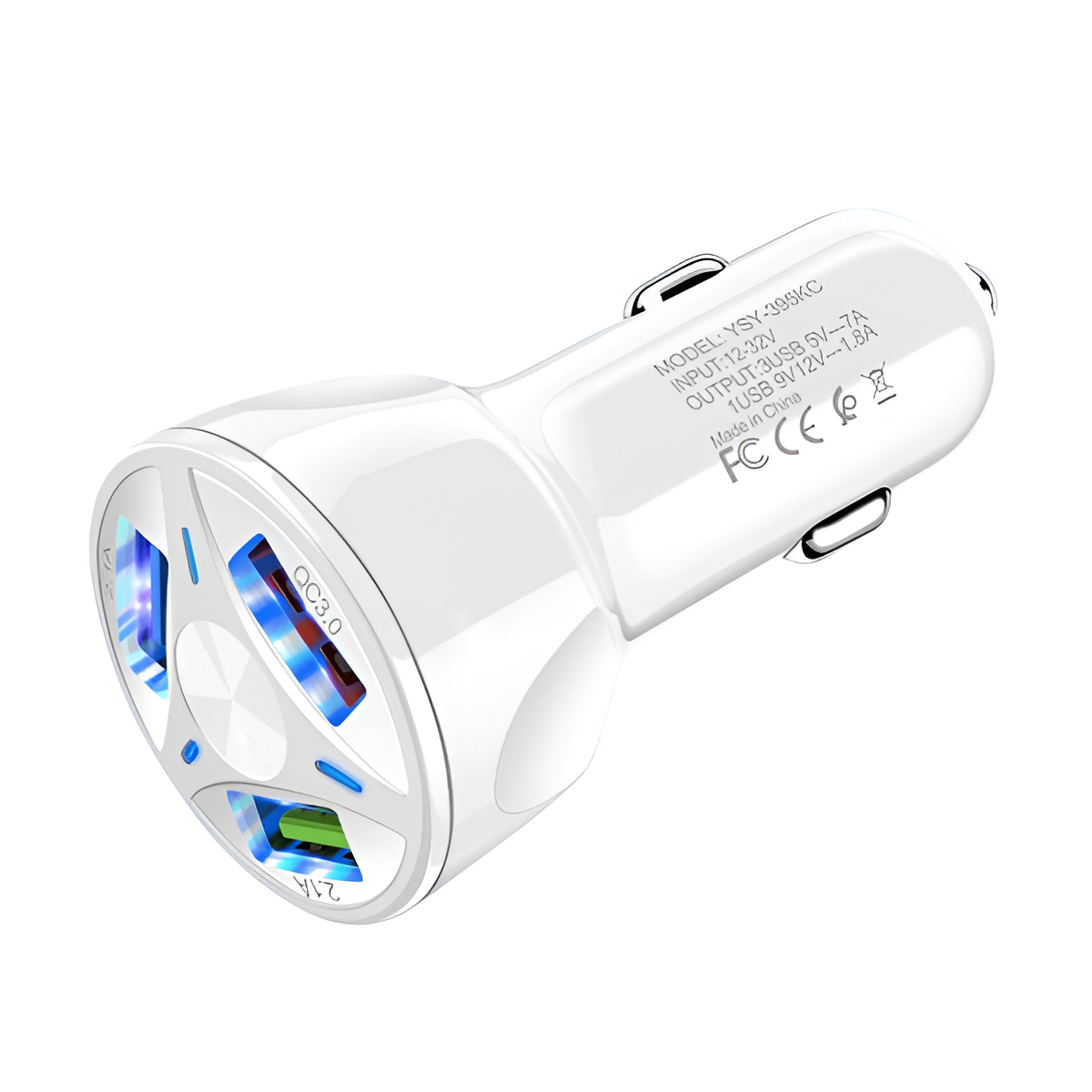 QC3.0 USB Car Fast Charger – Dual Port, 12V–24V Input, Smart Protection Mobile Arcade Ltd