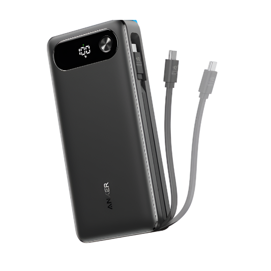 Anker 20000mAh Power Bank, 87W Fast Charging, USB-C Built-in Cable Charger