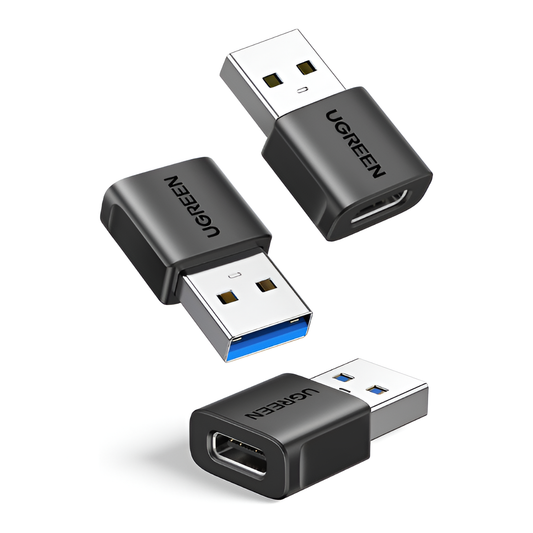 UGREEN USB-C to USB 3.0 Adapter, 3-Pack 10Gbps Fast Charger for iPhone & More