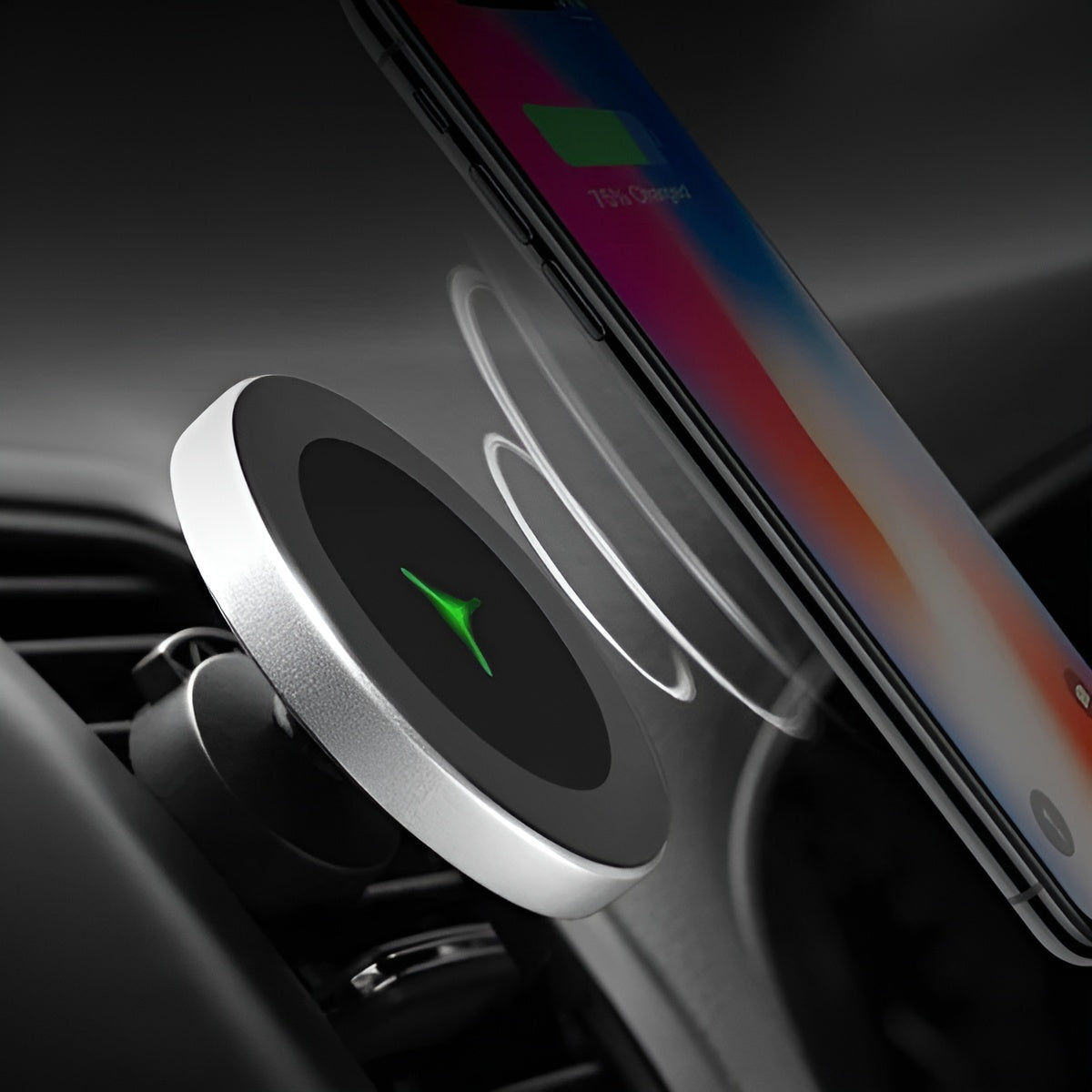 Magnetic Car Wireless Charger – 5W/10W, USB, Qi Certified, Clamping Mount Mobile Arcade Ltd