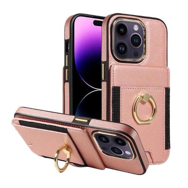 iPhone Leather Case with Card Holder – Stand Function, Anti-Fall, 6 Colours Mobile Arcade Ltd