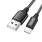 RAVIAD 30CM MFi iPhone Cable – Short Nylon Braided Lightning Charger, Black Mobile Arcade Ltd