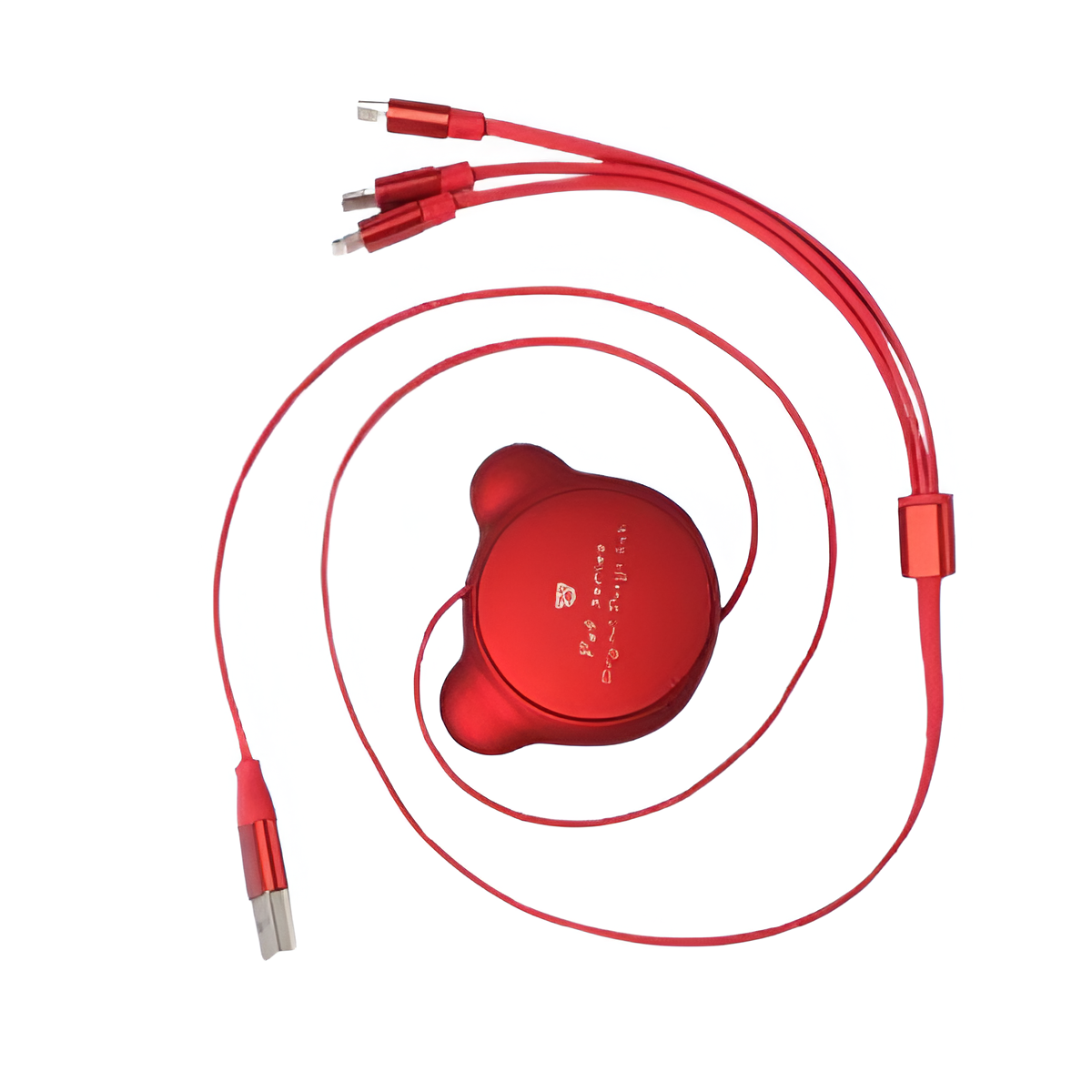 Cute Telescopic Bear 3-in-1 Charging Cable – Mini USB, 30Pin & Micro USB Mobile Arcade Ltd