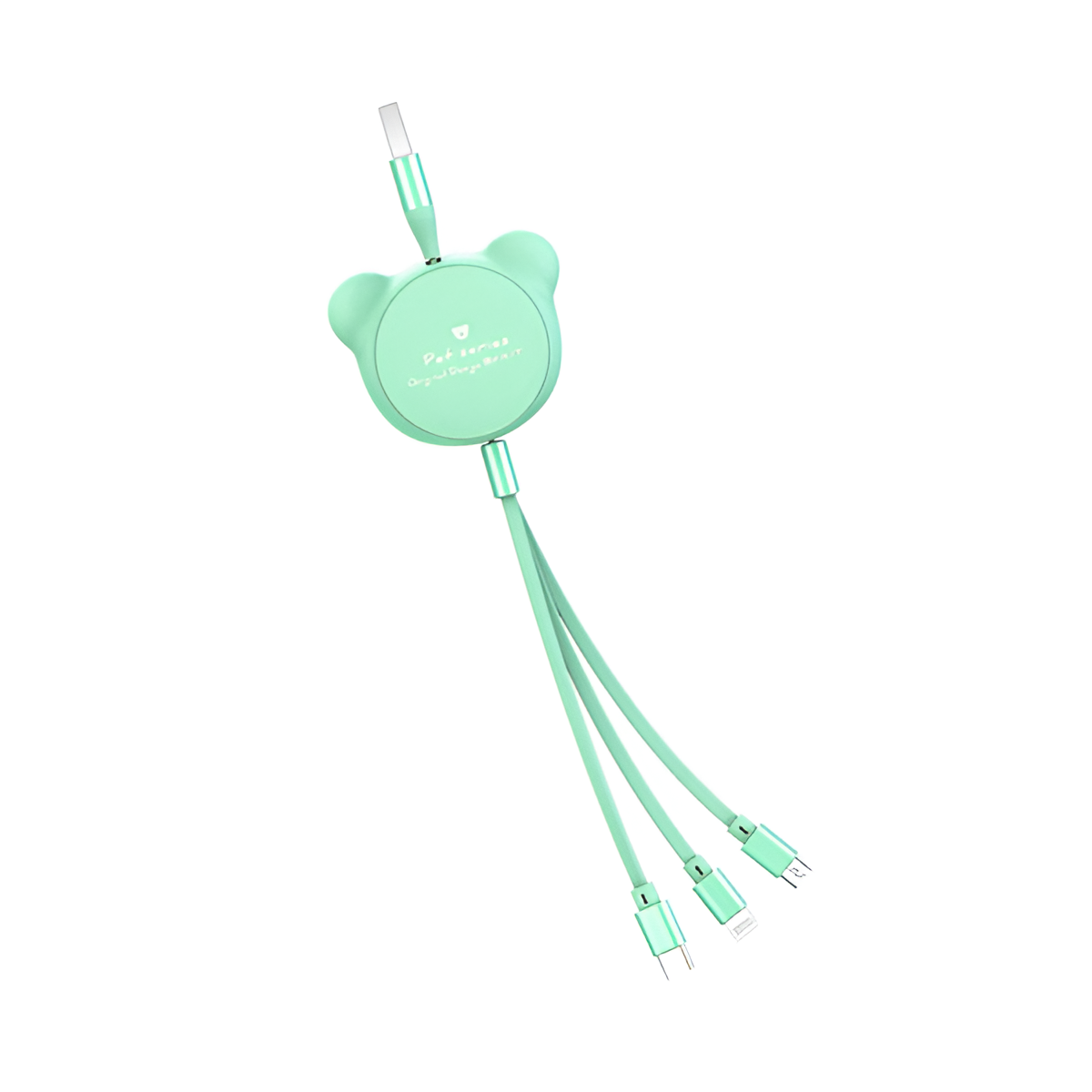 Cute Telescopic Bear 3-in-1 Charging Cable – Mini USB, 30Pin & Micro USB Mobile Arcade Ltd