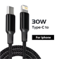 PD 30W USB-C to Lightning Cable for iPhone 14 13 12 11 Fast Charger Mobile Arcade Ltd