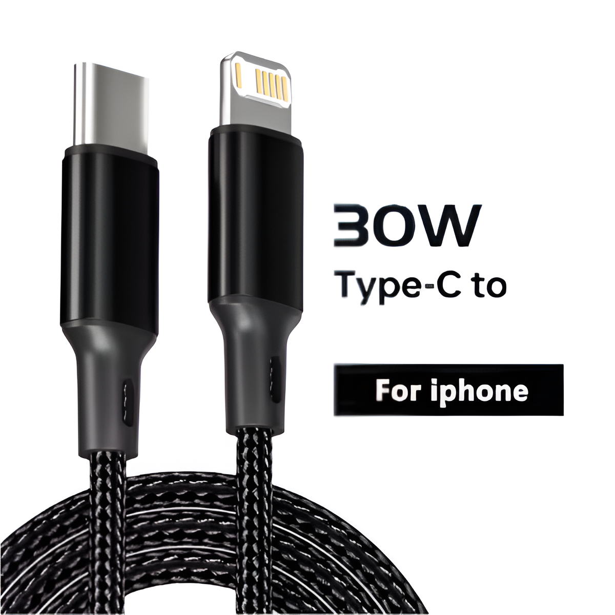 PD 30W USB-C to Lightning Cable for iPhone 14 13 12 11 Fast Charger Mobile Arcade Ltd