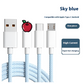 3-in-1 Fast Charging Cable 6A – Lightning, Micro USB & Type-C, Nylon Braided Mobile Arcade Ltd