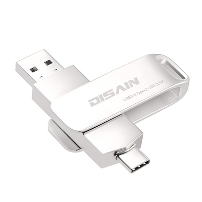 Type-C Metal Rotating USB Drive 16GB–256GB Mobile Phone U Disk USB 3.0