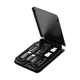 9-in-1 Essential Travel Charging and Data Sync Cable Box, Black NEW