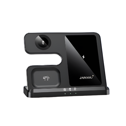 JARGOU 3-in-1 Wireless Charging Station for iPhone, Apple Watch & AirPods Mobile Arcade Ltd