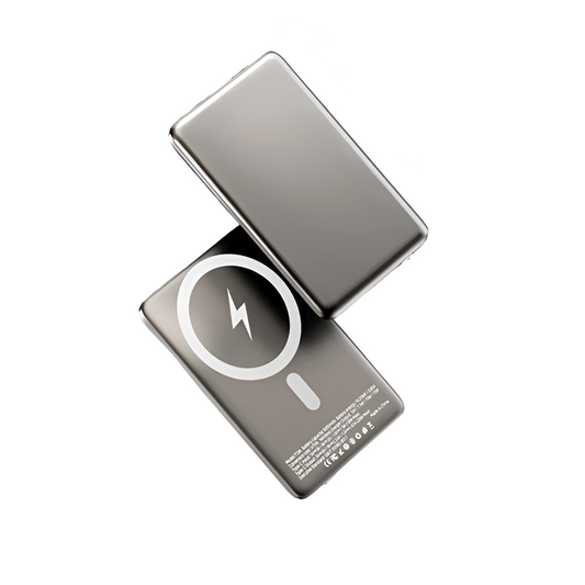 Ultra-Thin Magnetic Wireless Power Bank – 15W/20W Fast Charge, Gun Grey
