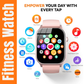 Fitness Watch for Women Ladies Smart Watch Tracker with Pink Color Band Bluetooth Calling IP68 Waterproof iPhone Mobile Arcade Ltd