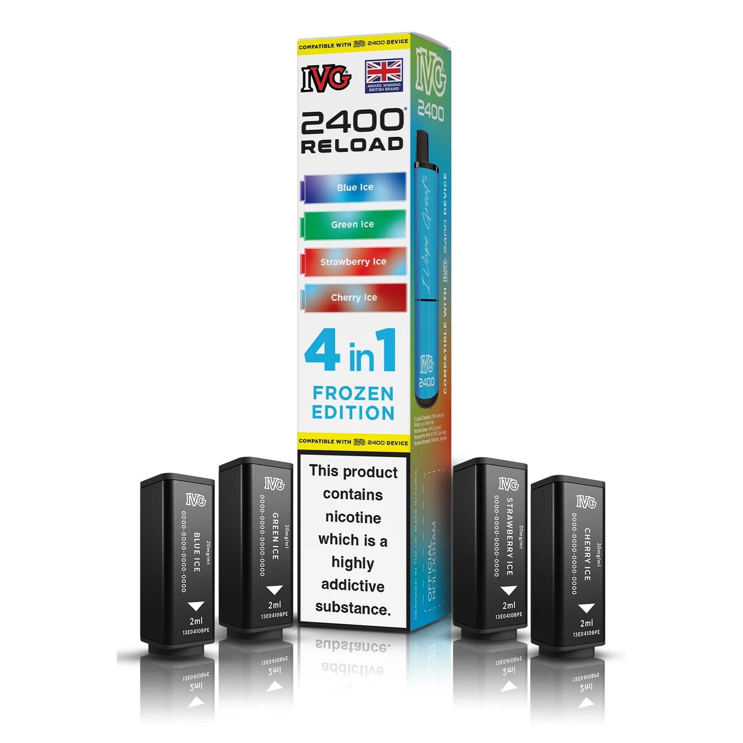IVG 2400 4 In 1 Frozen Edition Reload Pods – Icy Cool Vape Collection Mobile Arcade Ltd