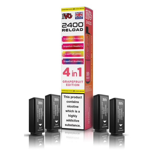 IVG 2400 4 In 1 Grapefruit Edition Reload Pods – Bold Citrus Fusion Mobile Arcade Ltd
