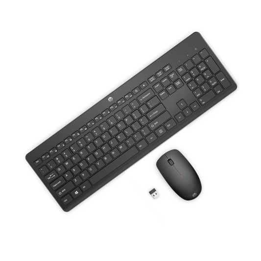 230 Wireless Keyboard & Mouse Combo, 2.4GHz USB Receiver – Black