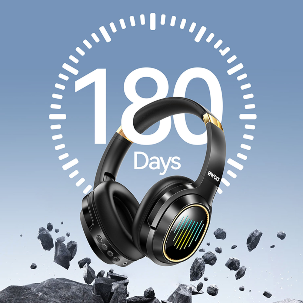 Wireless Over-Ear Headset - BT5.4, Noise Cancelling, 50H Playtime - BW586 Mobile Arcade Ltd