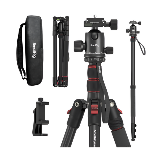 SMALLRIG 72" Camera Tripod with Ball Head, 33lb Load, Monopod Option