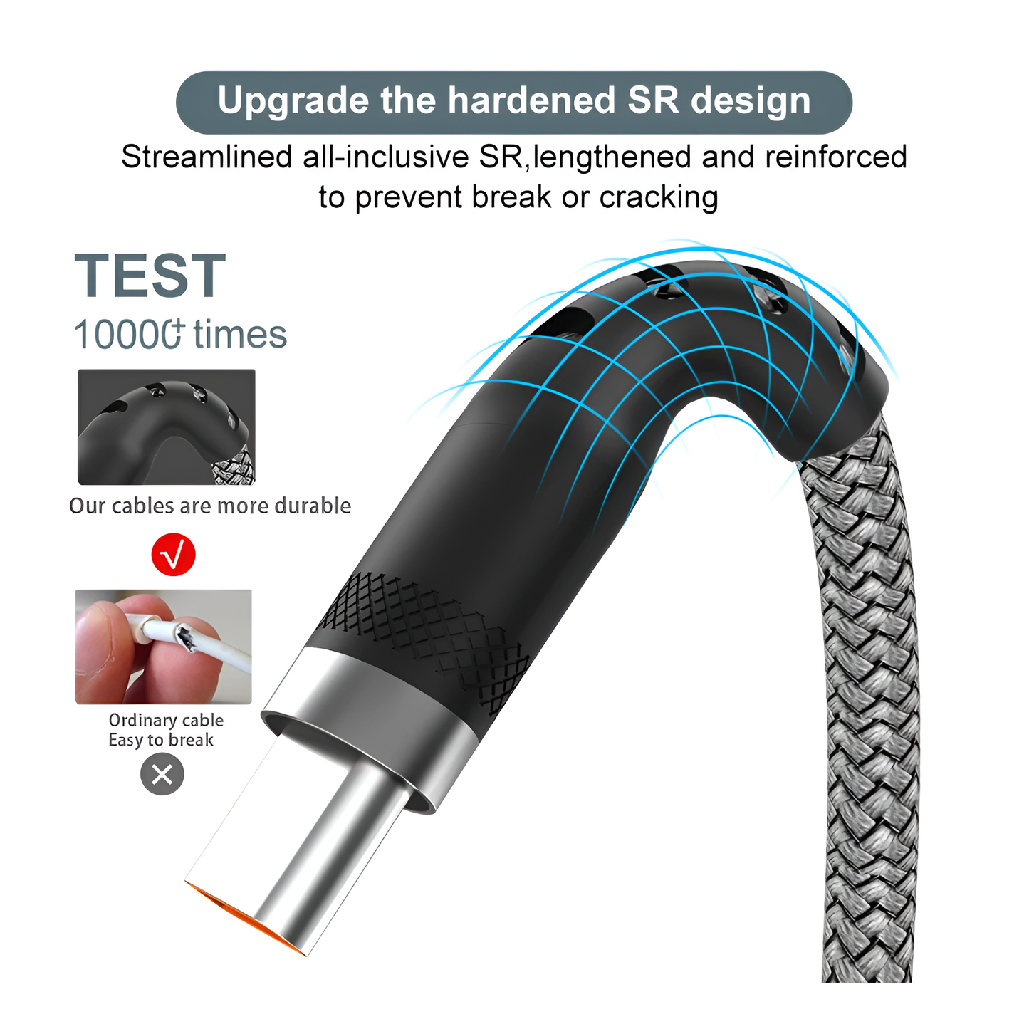 USB Type-C 6A Super Fast Charging Cable 1m–8m For Huawei, Xiaomi & More Mobile Arcade Ltd