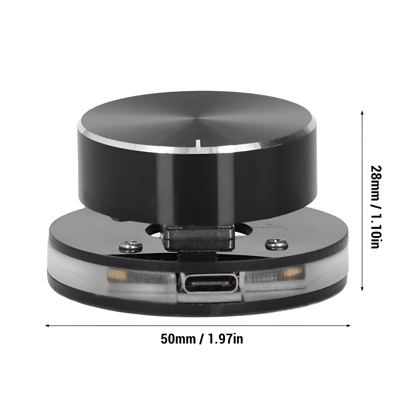 USB Volume Control Knob with RGB Light – Type-C Media Controller for PC/Android Mobile Arcade Ltd