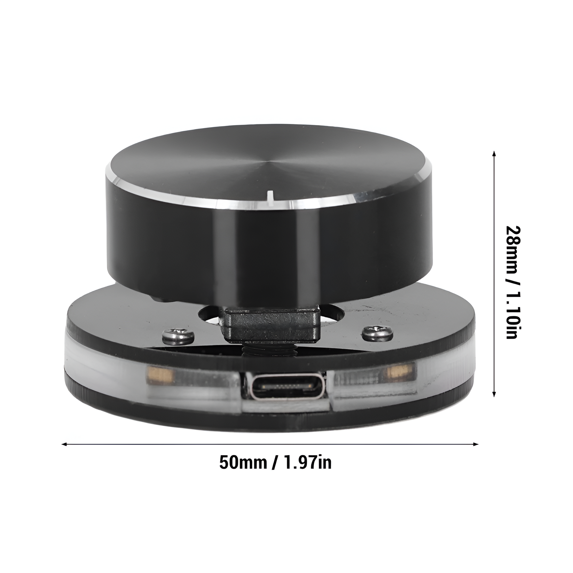 USB Volume Control Knob with RGB Light – Type-C Media Controller for PC/Android Mobile Arcade Ltd