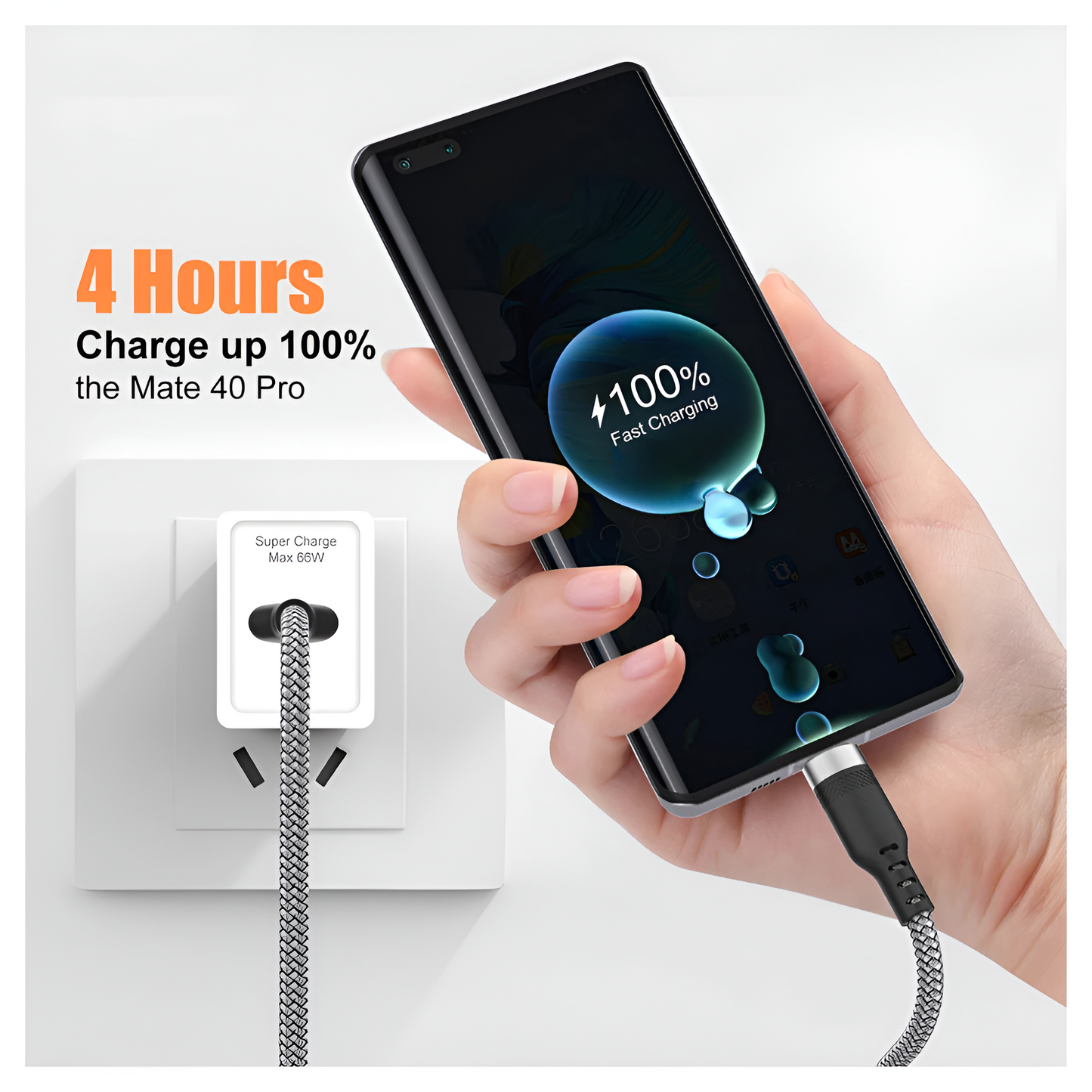 USB Type-C 6A Super Fast Charging Cable 1m–8m For Huawei, Xiaomi & More Mobile Arcade Ltd