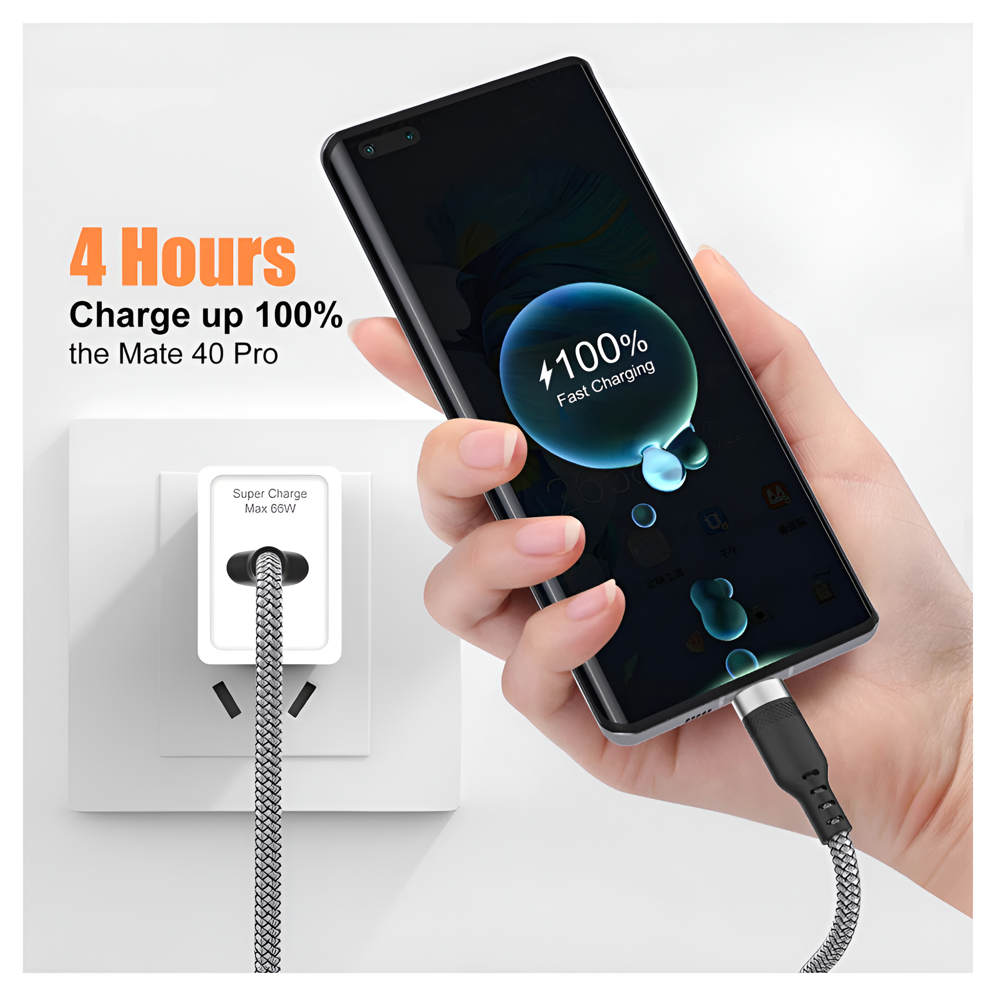 USB Type-C 6A Super Fast Charging Cable 1m–8m For Huawei, Xiaomi & More Mobile Arcade Ltd