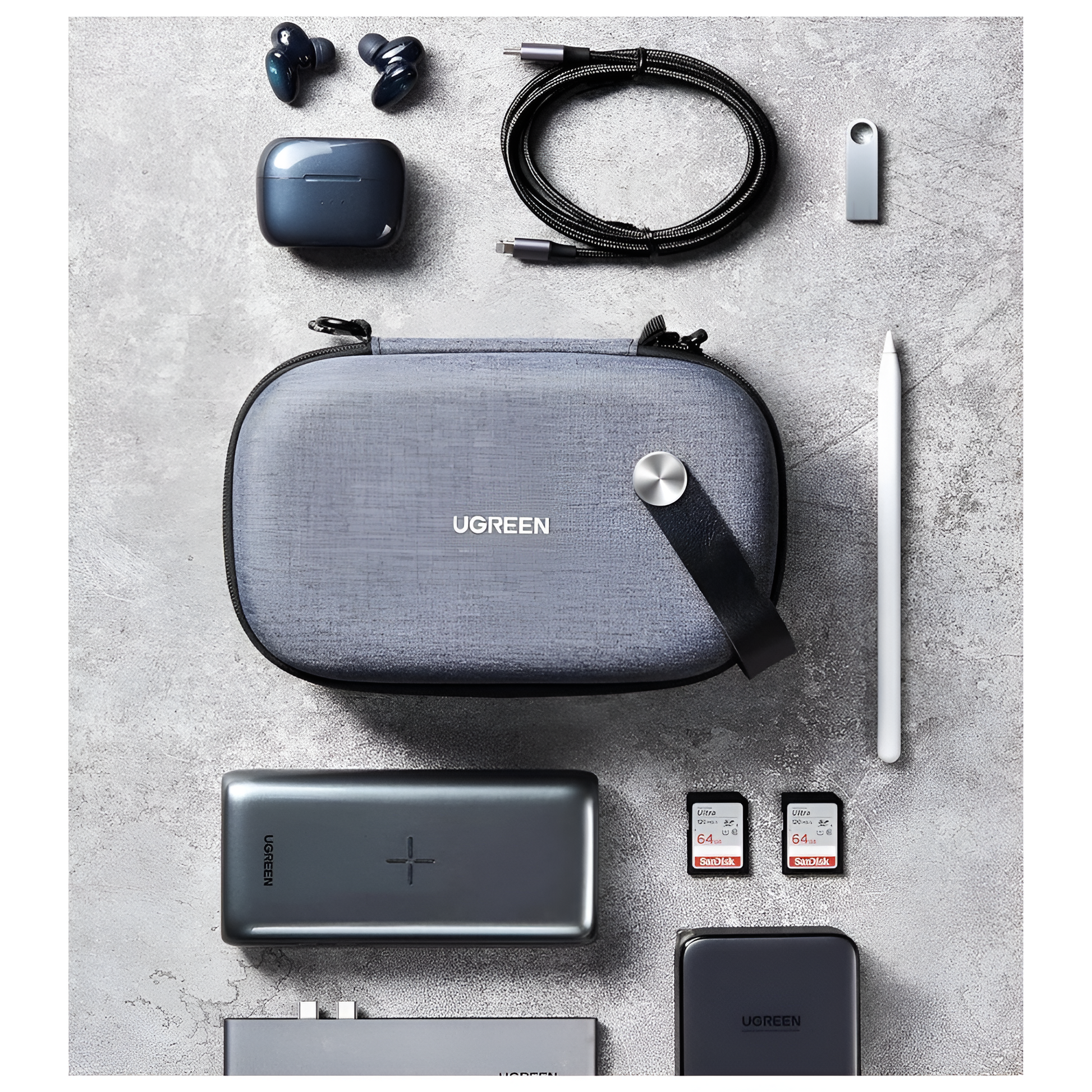 Portable Travel Electronics Organizer Bag, Small Waterproof Gadget Cable Case Mobile Arcade Ltd