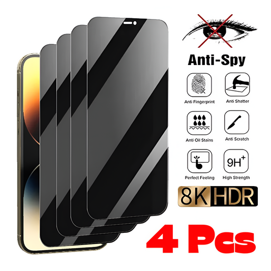 4PCS Privacy Screen Protector For iPhone 14/15/13/12/11 Pro Max & Mini