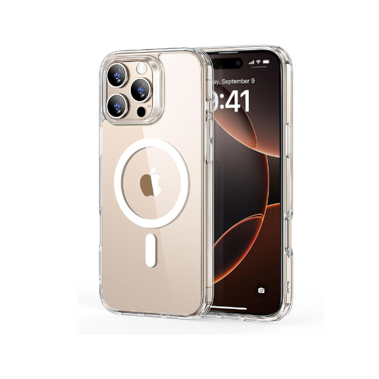 iPhone 16 Pro Max Clear MagSafe Case + 2 Screen Protectors Shockproof Cover