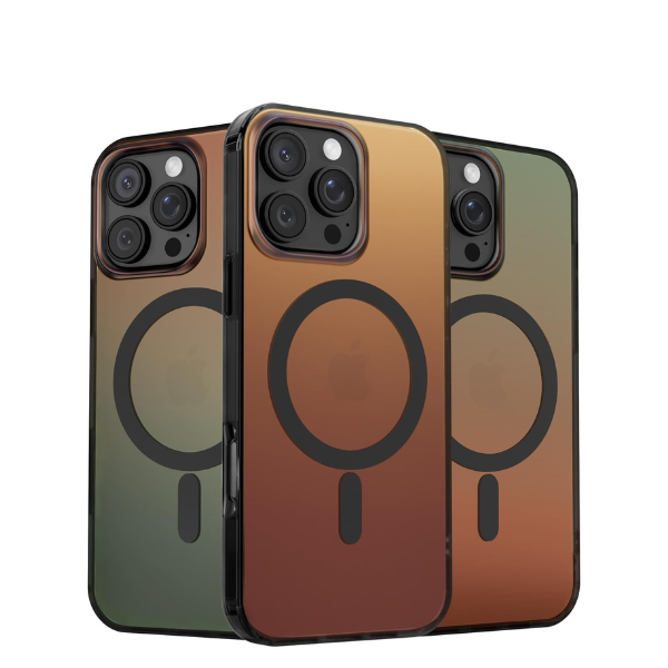 iPhone 16 Pro MagSafe Case Midnight Flame Shockproof Rainbow Magnetic Cover