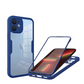 iPhone 11 Case Blue 360° Clear Rugged Cover w/ Screen Protector Shockproof