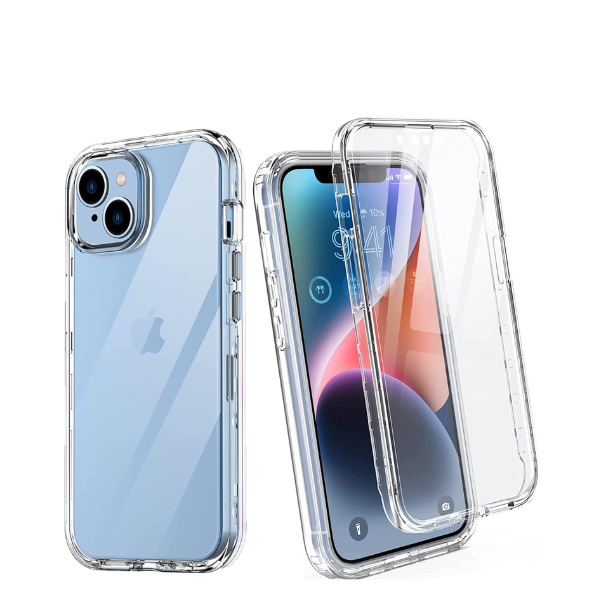 iPhone 14 6.1" Clear 360° Slim Case with Screen Protector Silicone Cover Mobile Arcade Ltd