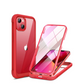 iPhone 13 Case 6.1" Red Full Body with Glass Screen Protector Cover Mobile Arcade Ltd