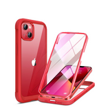iPhone 13 Case 6.1" Red Full Body with Glass Screen Protector Cover Mobile Arcade Ltd