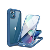 Aqua Blue Full Body Case for iPhone 13 | Built-in Glass Screen Protector 6.1 Inc Mobile Arcade Ltd