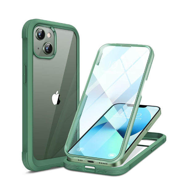 Acacia Green Full Body Case for iPhone 13 | Built-in Glass Screen Protector 6.1. Mobile Arcade Ltd