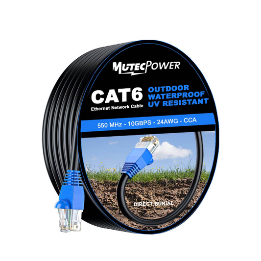 20m Outdoor Waterproof CAT6 Ethernet Cable – CCA, RJ45, Direct Burial, 250MHz, High-Speed LAN Wire Mobile Arcade Ltd