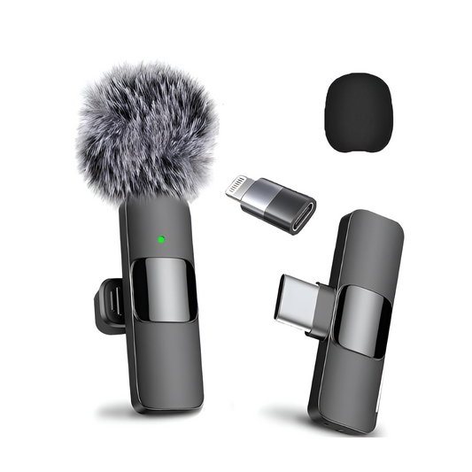 Professional Wireless Lavalier Microphone for iPhone & Android - Video, Podcast, Vlog