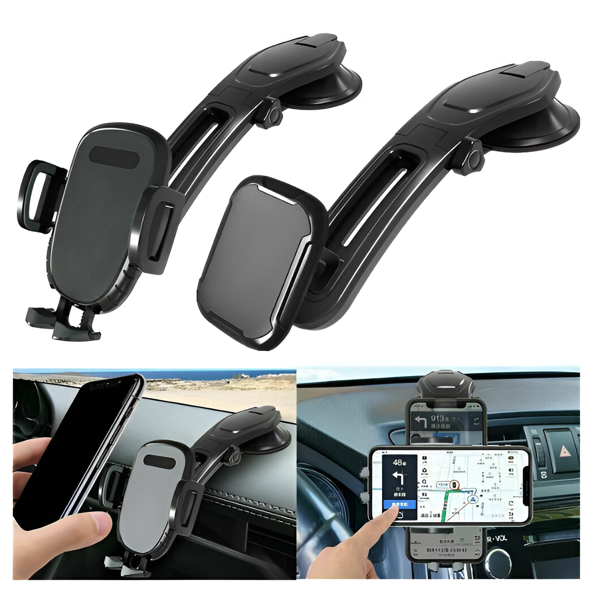 360 Rotatable Car Phone Mount Holder - Universal Dashboard Gravity GPS Stand Mobile Arcade Ltd