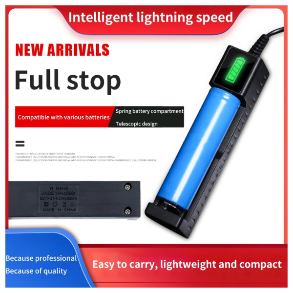 Universal USB 18650 Battery Charger – 1-4 Slot for 3.7V Li-ion Batteries Mobile Arcade Ltd