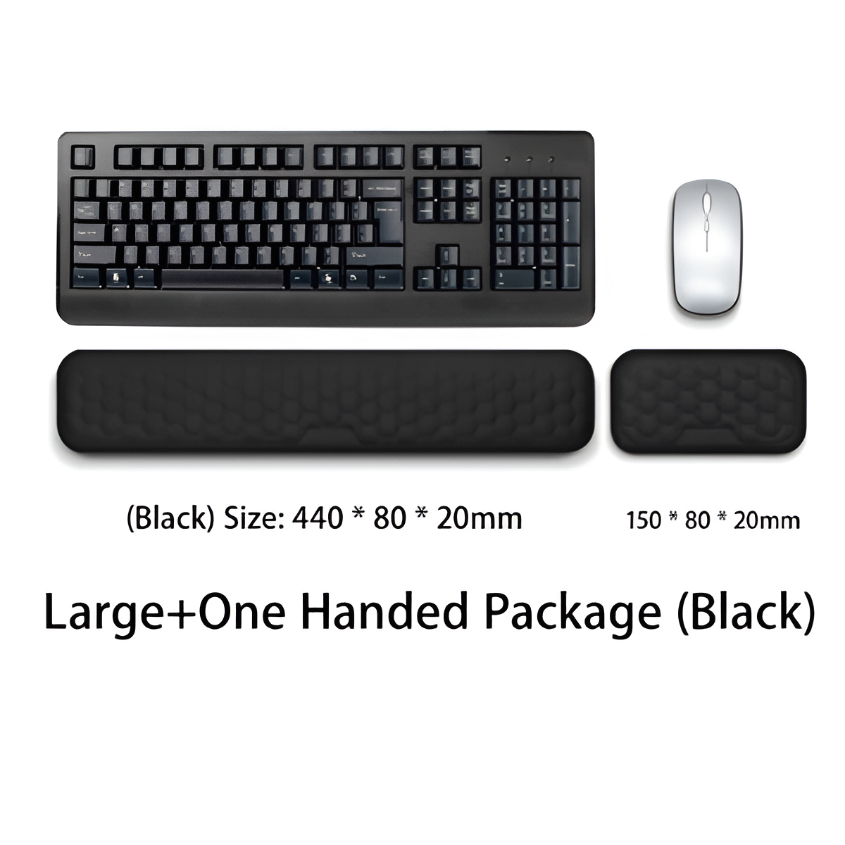 Ergonomic Keyboard & Mouse Wrist Rest Set – Memory Foam Pad for Office Use